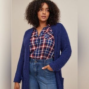 NEW Torrid Blue popcorn sweater, 5X